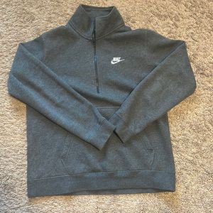 Nike quarter zip pullover sweatshirt dark gray